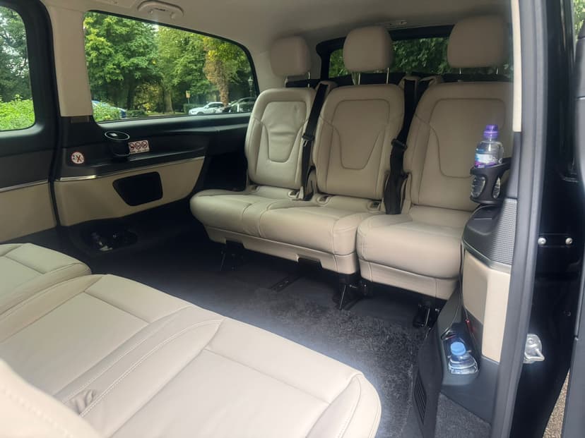 Mercedes V-Class cream interior with spacious rear seating